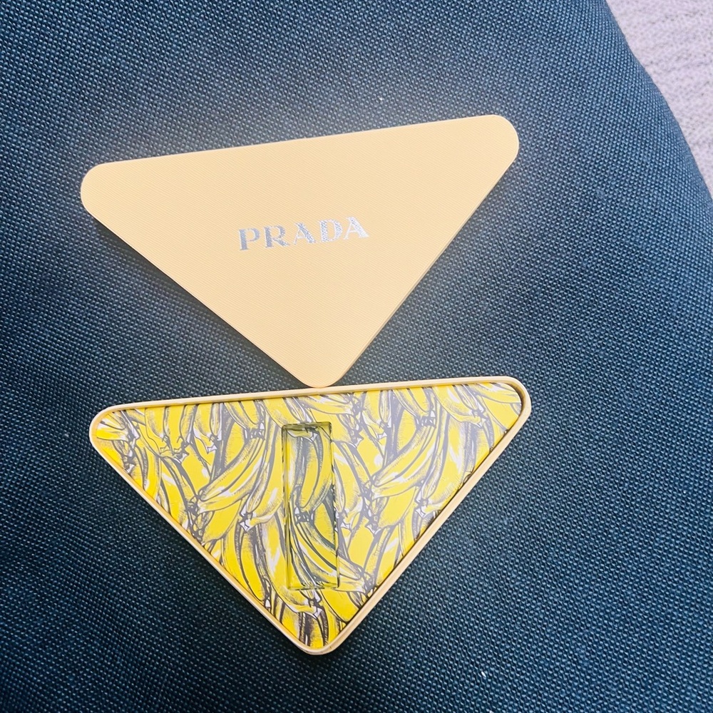 Prada Yellow Triangle Logo Accessory - image 3
